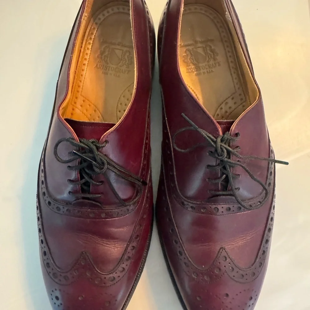 Johnston & Murphy Burgundy Aristocraft Shoes US 9.5